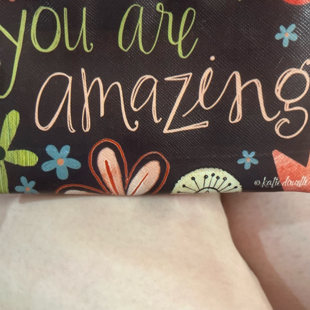 Floral Inspirational Pouch
